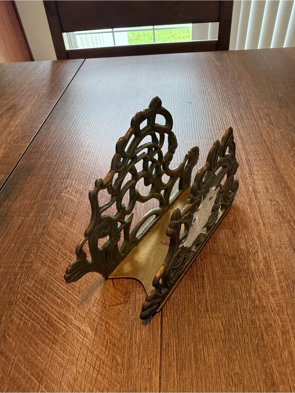 Ornate Brass Finish Decorative Napkin Holder